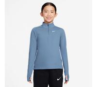 NIKE Dri-FIT 1/2-Zip langarm Trainingsshirt Mädchen 486 - work blue/white XS (122-128 cm)