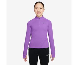 NIKE Dri-FIT 1/2-Zip langarm Trainingsshirt Mädchen 522 - bright violet/white XS (122-128 cm)