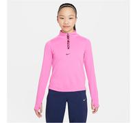 NIKE Dri-FIT 1/2-Zip Langarmshirt Mädchen 675 - playful pink/dark team red M (137-146 cm)