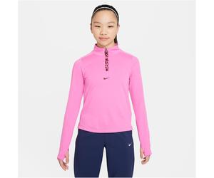 NIKE Dri-FIT 1/2-Zip Langarmshirt Mädchen 675 - playful pink/dark team red M (137-146 cm)