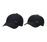 Nike, Dri-Fit Club, Hut Mit Visier, Schwarz/Metallisches Silber, M/L, Unisex Erwachsener & Unisex Kinder Club Baseballkappe, Schwarz, Einheitsgröße EU