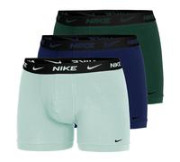 Trunk NIKE UNDERWEAR "TRUNK 3PK", Herren, Gr. M, 3 Stk., mint foam, deep royal blau, fir, Jersey, Obermaterial: 92% Polyester, 8% Elasthan, kontrastfarbene Details, unifarben, körpernah, Unterhosen, m