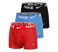 Nike Trunk Logo Boxershorts rot intensiv blau schwarz (3 Stück) - M