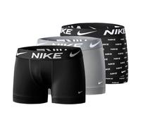 3er Pack NIKE Boxershorts Trunks Herren 9SC - nike logo print/cool grey/black L