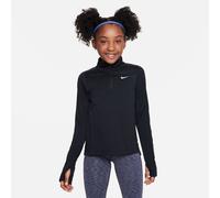 Nike Dri-FIT Langarm-Halbzipper Top für Kinder, Größe XS, Schwarz