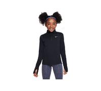 Nike Dri-FIT Langarm-Halbzipper Top für Kinder, Größe XS, Schwarz