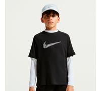 Nike Jungen T-Shirt Dri-FIT Multi HBR Kurzarm – Schwarz/Weiß – 12/13 Jahre