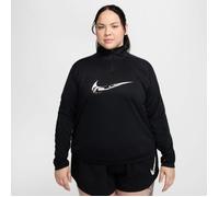 Nike Dri-FIT Swoosh Half-Zip Mid Layer (Plus Size) Damen Pullover & Midlayer 1X Schwarz
