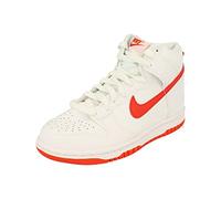 Nike Dunk Hi Retro Basketballschuhe für Herren, White Red White 111, 39 EU