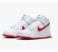 Nike Dunk High GS Trainers DB2179 Sneakers Schuhe (UK 5.5 US 6Y EU 38.5, White Red White 111), White Red White 111, 38.5 EU
