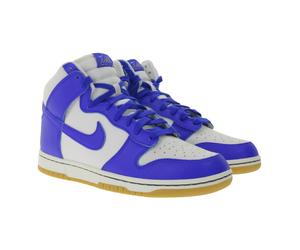 NIKE Dunk High Herren Sneaker Echtleder-Schuhe im Retro-Design FV6612-001 Blau/Weiß 45