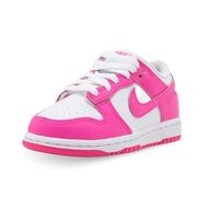 Nike Dunk Low Sneaker für Kinder, Weiß/Laser Fuchsia-Weiß, 12 Little Kid