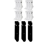 NIKE DX5025-9 Paar Sportsocken - weiss/schwarz/Multicolor - Sportswear Everyday Essential CREW Socken 34/38/42/46/50 - Damen, Herren, Unisex, Farbe:weiß/weiß/schwarz, Größe:46-50