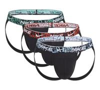 Nike E-Day Stretch Jockstrap 3 Einheiten XL, Schwarz/Pcnt Red/Aquas Blue/Stdm Green/Lg Wb, XL