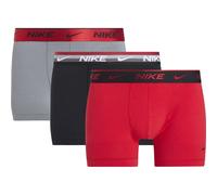 Nike Herren Boxershorts Everyday Cotton Stretch 3er-Pack – Schwarz/Grau/Rot – Größe L
