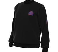 NIKE England Phoenix Fleece Oversize-Fußball-Sweatshirt Mit Rundhalsausschnitt Für Damen, Schwarz/Schwarz/Vivid Purple, HF4967-010, M