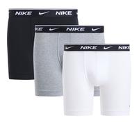 Boxer NIKE UNDERWEAR "BOXER BRIEF 3PK", Damen, Gr. XL, 3 Stk., whtie, grau heather, schwarz, Jersey, Obermaterial: 95% Baumwolle, 5% Elasthan, körpernah, Unterhosen, mit Logo-Elastikbund (32640035-XL)