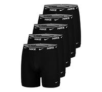 Boxer NIKE UNDERWEAR "BOXER BRIEF 5PK", Herren, Gr. M, 5 Stk., schwarz-weiß (schwarz, schwarz, schwarz, schwarz, schwarz), Jersey, Obermaterial: 95% Baumwolle, 5% Elasthan, körpernah, Unterhosen, mit