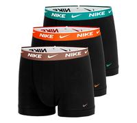 Nike Essential Cotton Stretch Trunk Boxer Short 3er Pack Herren - schwarz, orange, Größe XL