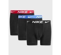 Boxer NIKE UNDERWEAR "BOXER BRIEF 3PK", Damen, Gr. M, 3 Stk., schwarz, uni rot, blau crystal, schwarz wb, Jersey, Obermaterial: 92% Polyester, 8% Elasthan, körpernah, Unterhosen, mit Logo-Elastikbund