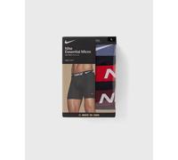 Boxer NIKE UNDERWEAR "BOXER BRIEF 3PK", Herren, Gr. M, blk wld indgo, uni rot, drk tm rot wb, Jersey, Obermaterial: 92% Polyester, 8% Elasthan, unifarben, kontrastfarbene Details, körpernah, Unterhose