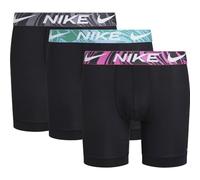 Nike Essential Micro Slip Boxer 3 Einheiten S, Schwarz/Aqua Blu/LSR FCHS/Cl Grey Mrbl Wb, S