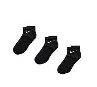 Nike U NK EVERYDAY CUSH QTR 3PR BLACK/BLACK/WHITE, L