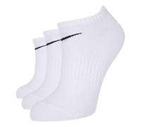 NIKE Socken 6 Paar Sneakersocken Füßlinge Socken SX7678 Weiß Grau Schwarz, Farbe:Weiss/Mehrfarbig, Socken Neu:42-46
