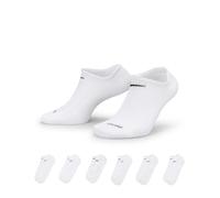 Nike Unisex Dagelijkse lichtgewicht no-show (6 paar) Socken, White/Black, L EU