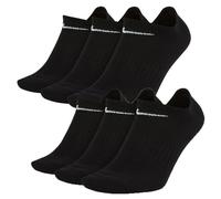 Nike Unisex Everyday Lightweight No-show (6 Paar) Socken, Black/White, L EU