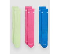 Nike Everyday Plus Cush Crew 3P Socks barely volt / pinksicle / lt Gr. S