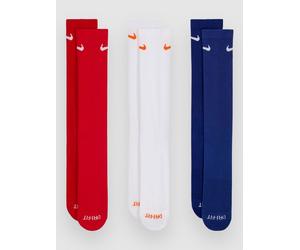 Nike Everyday Plus Cush Crew 3P Socks univred / wht / dprylblue Gr. S