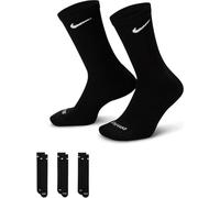 Nike Everyday Plus Cushioned Crew-Trainingssocken (3 Paar), Black/White, SX6888-010, S