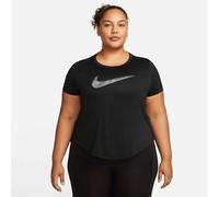Nike FB4698-010 W NK DF Swoosh HBR SS TOP Sweatshirt Damen Black/COOL Grey Größe 0X