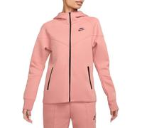 Nike FB8338-618 W NSW TCH FLC WR FZ HDY Sweatshirt Damen RED Stardust/Black Größe S-S