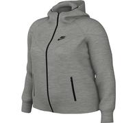 Nike FB8340-063 W NSW TCH FLC WR FZ HDY Sweatshirt Damen DK Grey Heather/Black Größe 3X