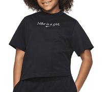 NIKE FD0940-010 G NSW Tee Boxy is A Girl T-Shirt Girl's Black Größe S