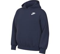Nike FD3001-410 K NSW Club FLC HDY LBR Sweatshirt Unisex Midnight Navy/White Größe S+