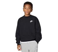 Nike FD3006-010 K NSW Club FLC Crew LS LBR Sweatshirt Unisex Black/White Größe L