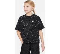 NIKE FD5366-010 G NK NSW Tee Boxy Swoosh AOP T-Shirt Girl's Black Größe M