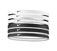 Nike Flex Classic Headbands 6 Stück elastische Haarbänder Sport W/B (6 Stück)