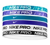 6er Pack NIKE Flex Classic Printed Haarbänder 388 - greenabyss/courtpurple/black