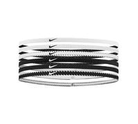 Nike Flex Classic Slim Headbands 6 Stück dünne elastische Haarbänder für Sport W/B (6 Stück)