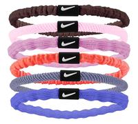 Nike Flex Hair Tie 6er Pack Haarbänder Running Fitness Training Sport Hairband Set, Tattoo/Pink Foam/White, One Size