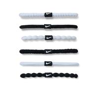 Nike Flex Hair Tie 6er Pack Haarbänder Running Fitness Training Sport Hairband Set, White/Black/White/White, One Size