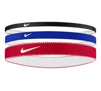 3er Pack NIKE Flex Classic Mixed Width Haarbänder 475 - game royal/university red/white