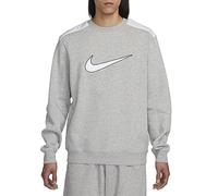 Nike FN0245-063 M NSW SP FLC Crew BB Sweatshirt Herren DK Grey Heather/White Größe XL