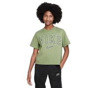 Nike FN7719-386 G NSW Tee SS Boxy PRNT T-Shirt Girl's Oil Green Größe M
