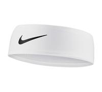 Nike Herren Dri-Fit Fury Classic Headband Stirnband Running Fitness Training Sport Haarband schweißableitend, White/Black/Black, One Size