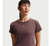 Nike Geripptes Kurzarm-T-Shirt mit enger Passform (Damen) - Lila S (EU 36-38) HV4994-502
